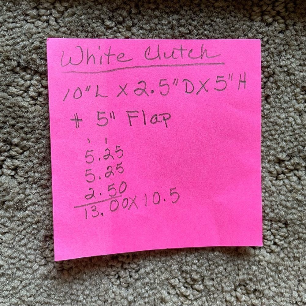 Sewing Project - White Clutch - Picture 2 of 6